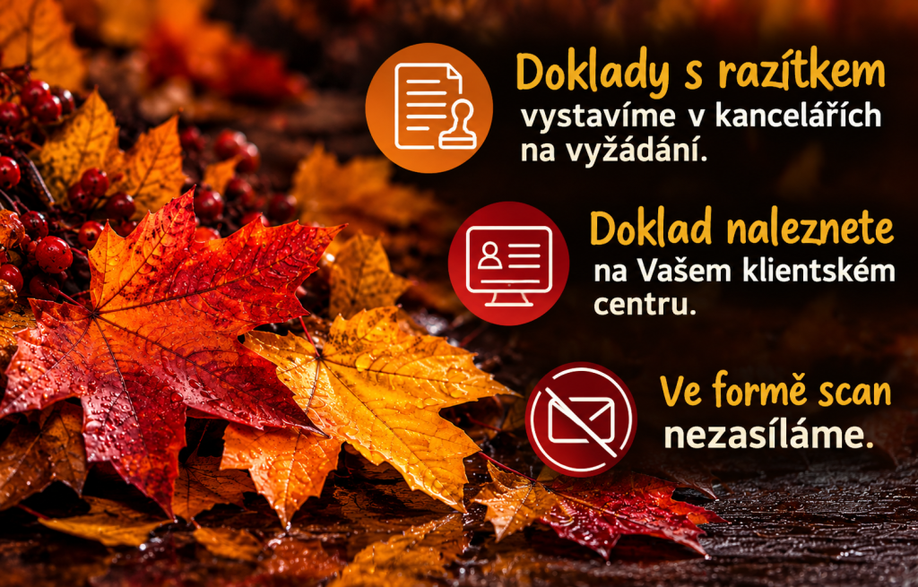 Doklady za úhradu kroužků