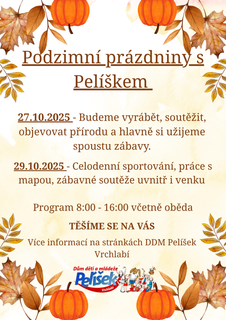 Program Příměstký podzimní tábor