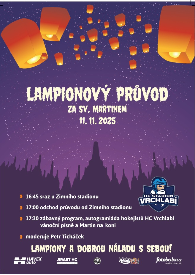 Lampionový průvod za Svatým Martinem