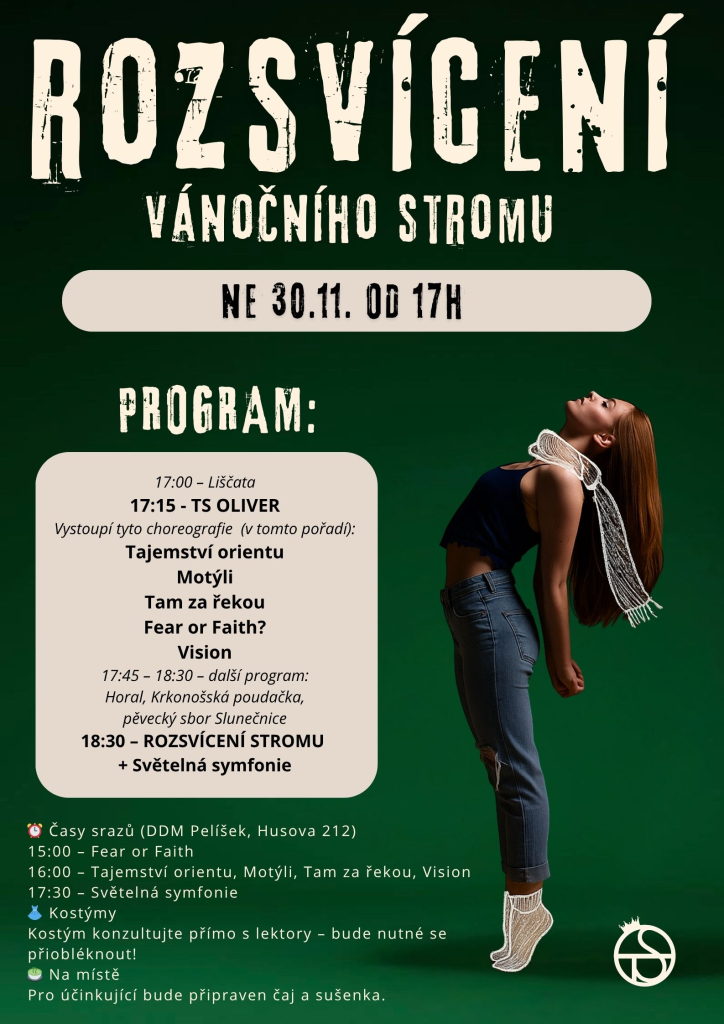 Rozsvícení vánočního stromu - 1.Advent 2025- Taneční pásmo