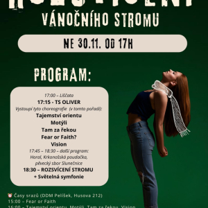 Rozsvícení vánočního stromu - 1.Advent 2025- Taneční pásmo