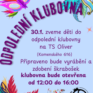 Odpolední klubovna 30.1.2026