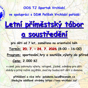 Letní příměstský tábor a soustředění orientační běh