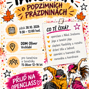 Tančírna o podzimních prázdninách - Openclass
